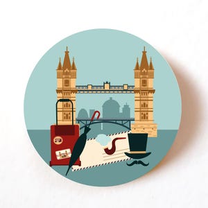 Pacote de 24, 72, 240 etiquetas de papel London Bridge, Union Jack, Queen's Platinum Jubilee, adesivos decorativos