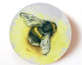 Pack of 24, 72 or 240 Bumblebee paper labels, Honey Bee Adhesive Stickers Colourful Decorative Stickers for Crafts, Wedding, Party Favours