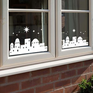 Bethlehem Christmas Star Window Clings: Återanvändbara juldekorationer