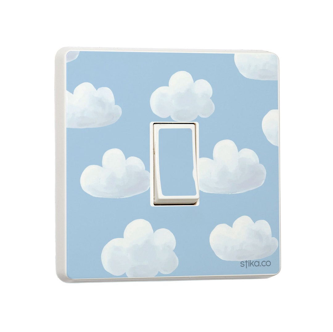 Clouds Pattern Light Switch Sticker - Blue or Pink - Set of 2 - Etsy