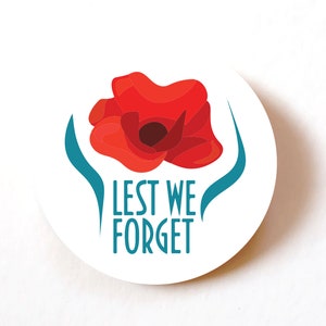 Packung mit 24, 72, 240 Papieretiketten, Lest We Forget Poppy blau Erinnerungssonntag, Tag des Waffenstillstands, Kriegshelden der Armee