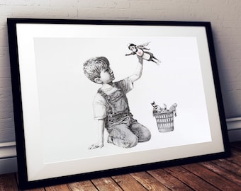 Banksy NHS Tribute Poster: Superhero Nurse Art Print (A1, A2, A3)