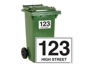 Custom Wheelie Bin Stickers: Personalized Waterproof Vinyl, Set of 4