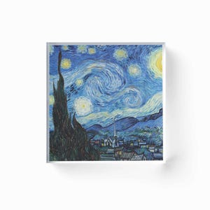 Sternenklare Nacht, Vincent Van Gogh Acrylblock