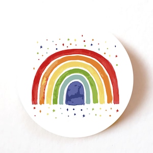 Paquete de 24, 72, 240 etiquetas de papel de arco iris de acuarela, pegatinas adhesivas, pegatinas decorativas coloridas, pegatinas para manualidades