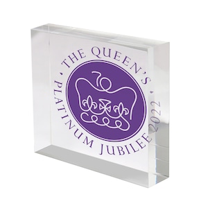 Queen&#39;s Platinum Jubilee commemorative celebration Acrylic Block