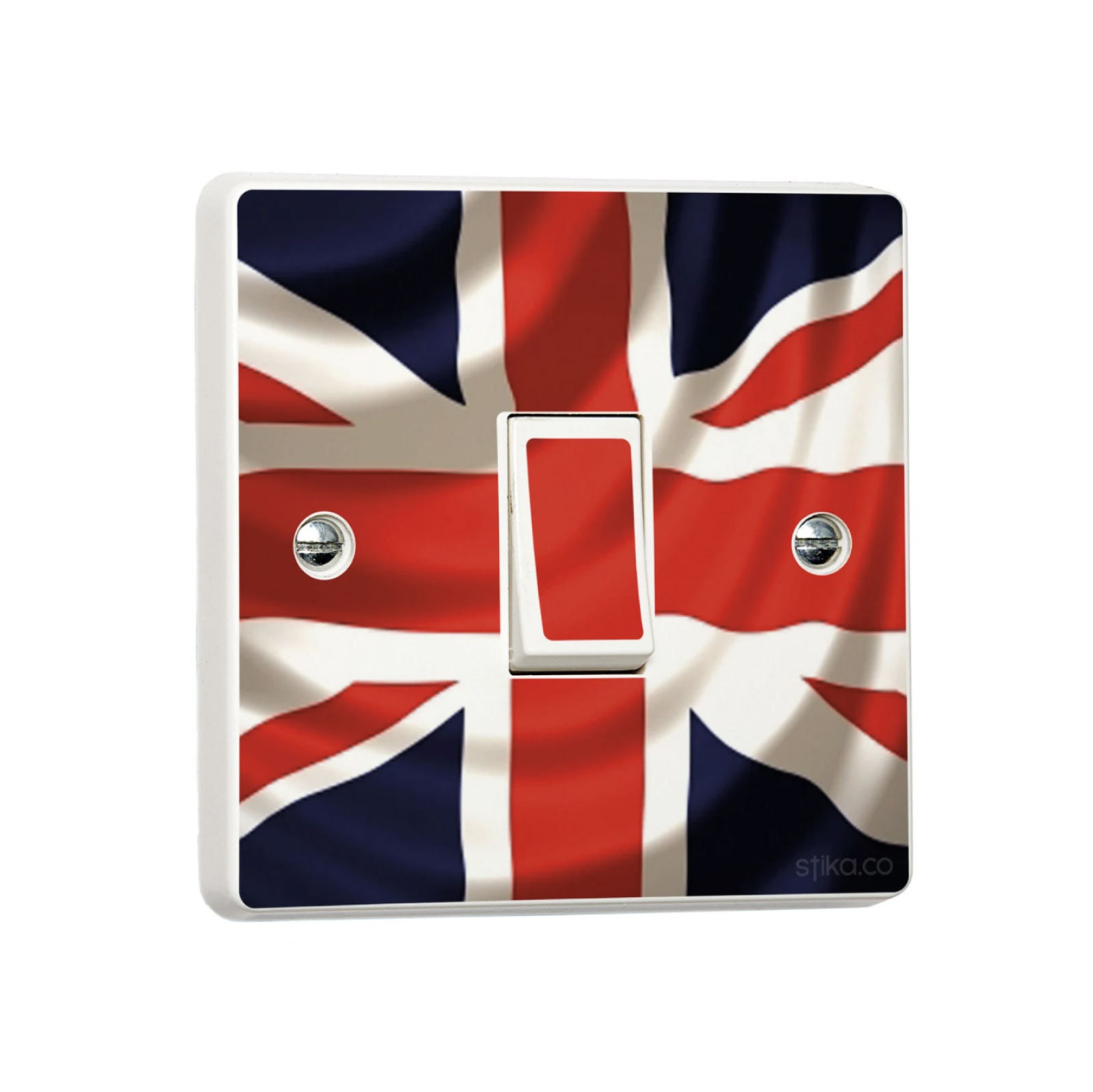 Great Britain Union Jack Distressed Style Light Switch Vinyl Sticker Surround