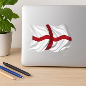 St George Cross Flag Vinyl Decal: England Patriotic Sticker