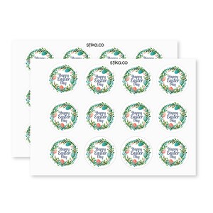 Confezione da 24, 72, 240 etichette di carta per ghirlande di Pasqua, adesivi adesivi decorativi colorati per Pasqua, adesivi artigianali