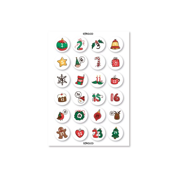 Holiday Calendar Stickers
