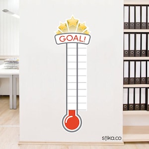 Fundraiser Fortschritt Tracker - Benutzerdefinierte trocken abwischbare Vinyl-Chart, wiederverwendbares Zielverfolgungstool, Motivationsdiagramm für Schulen, Wohltätigkeitsgruppen, Veranstaltungen