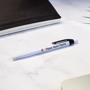 Bolígrafo Supersaver personalizado con impresión personalizada, bolígrafos promocionales, oficina, escuela, eventos con su texto/logotipo