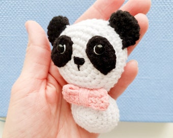 Crochet keychain Panda PATTERN toy for kids Keychain pattern mini toy PANDA