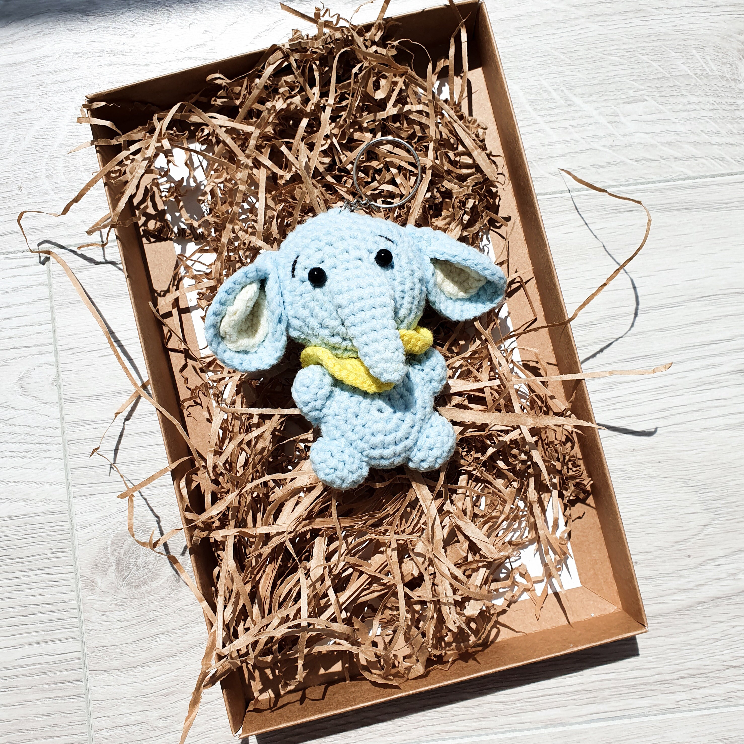 Keychain Crochet Elephant Keychain Rattle Elephant Mini Toy Etsy UK