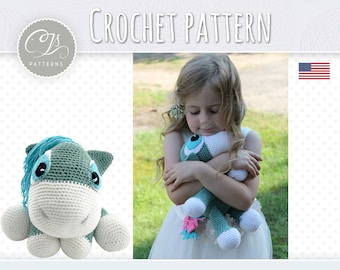 Amigurumi Pattern, Pony, Stuffed Animal Crochet Pattern