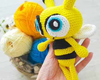 CROCHET PATTERN Crochet Toy Pattern Bee, Stuffed Bee Toy, Bumble Bee Pattern, Crochet Bumble Bee toy