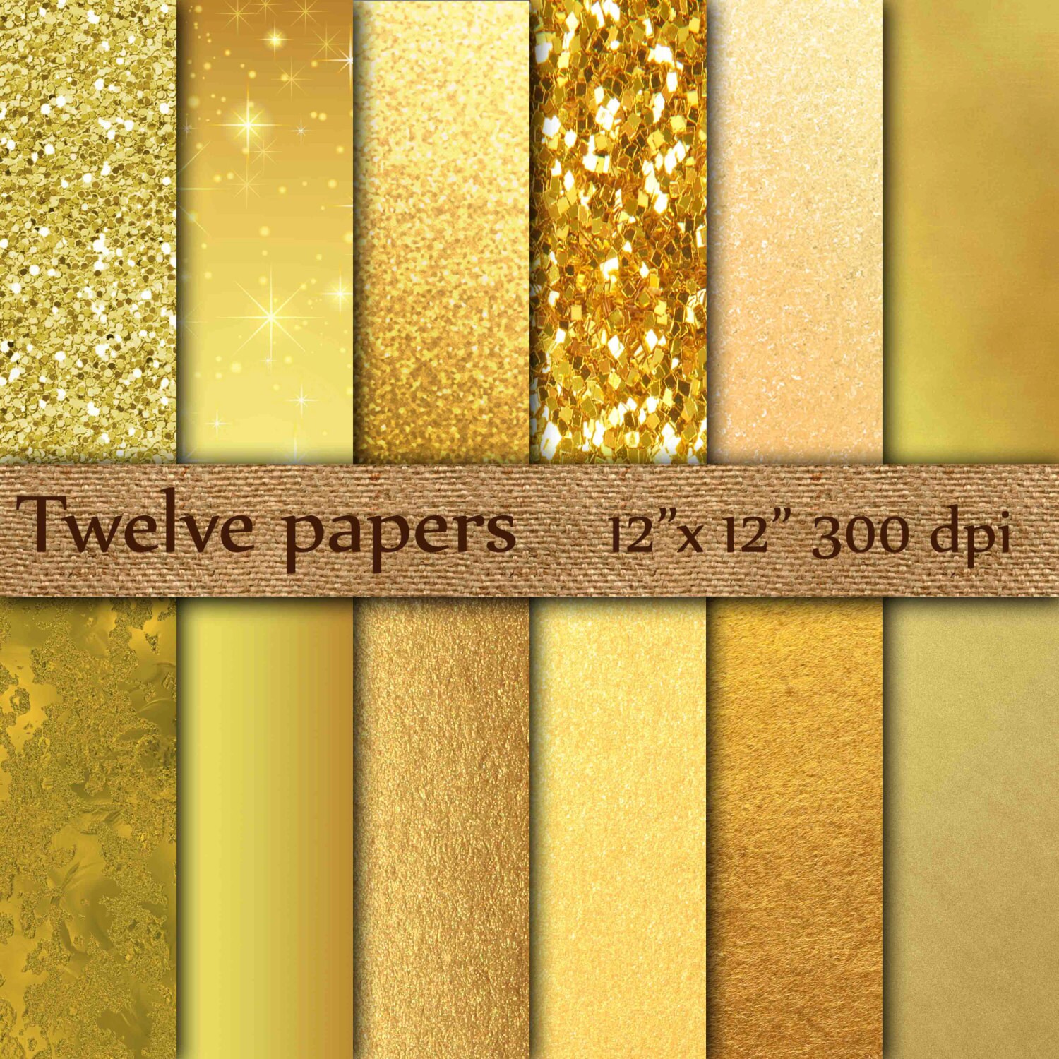 Gold Foil Digital Paper GOLD DIGITAL PAPER Etsy