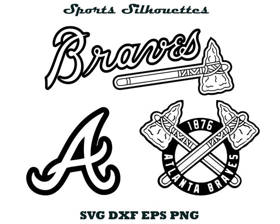 Black Atlanta Braves Logo Png