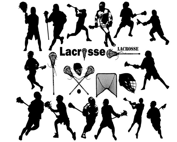 Lacrosse Silhouette Lacrosse Clip Art Sport illustration | Etsy