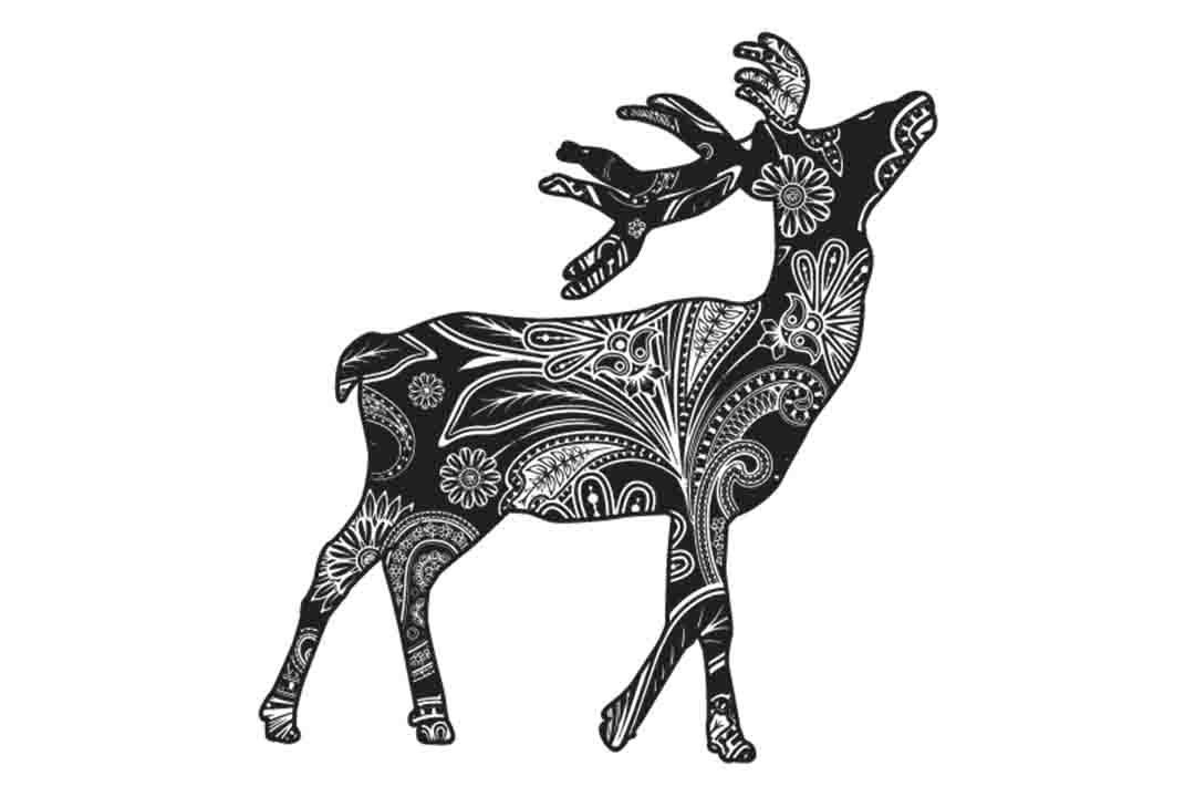 Mandala Deer Svg Zentagle Deer Svg Deer Clipart Deer Etsy