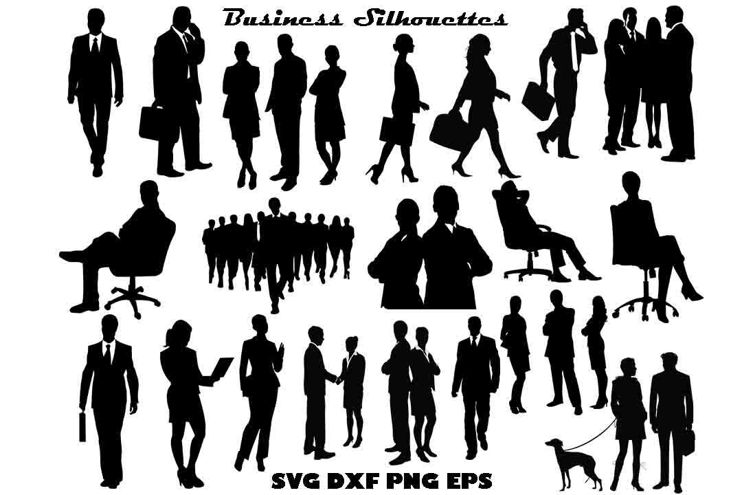 Business Silhouette Business Clip Art Business people SVG | Etsy