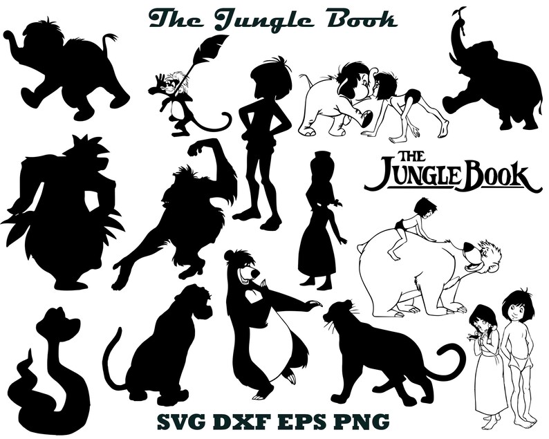 Download Jungle Book Clip Art Disney Svg Mowgli Svg The Jungle Book Svg Jungle Book Dxf Jungle Book Cut File Jungle Book Cricut Mowgli Silhouette Clip Art Art Collectibles