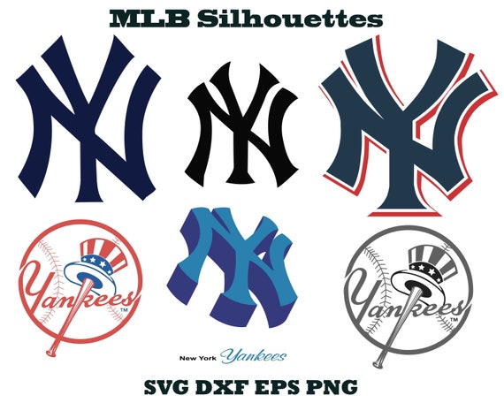 New York Yankees logo Sports silhouette Baseball silhouette | Etsy