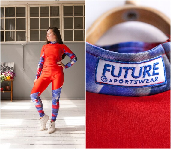 matching 80s tracksuit