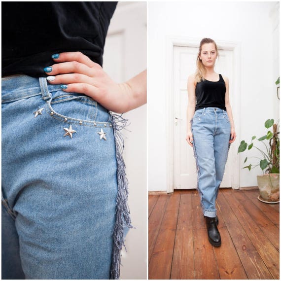 80s high waisted jeans
