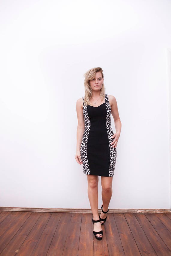 Animal print top dress xs