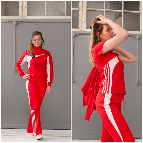 red adidas matching set