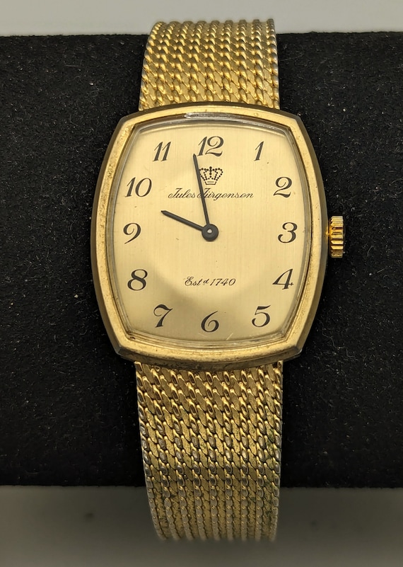 Buy Jules Jurgensen Men s Mechanical Watch Gold Plated Online in India Etsy