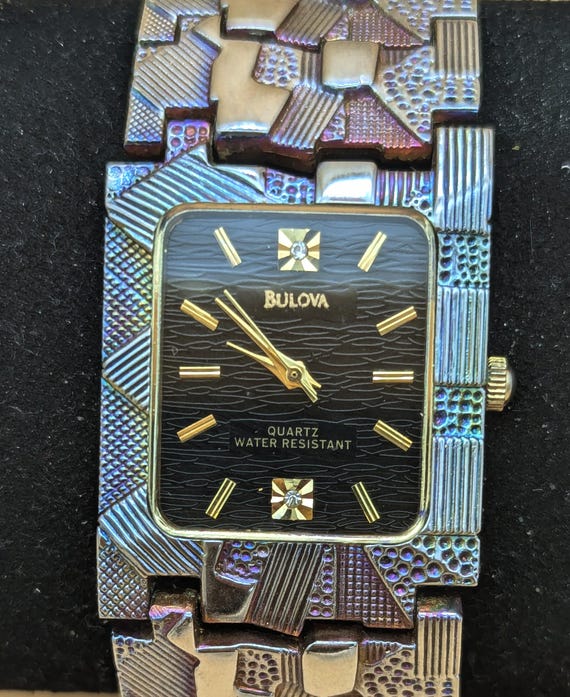 Buy Bulova 18K Gold Plated Men s Quartz Swiss Watch Diamond Markers Online in India Etsy