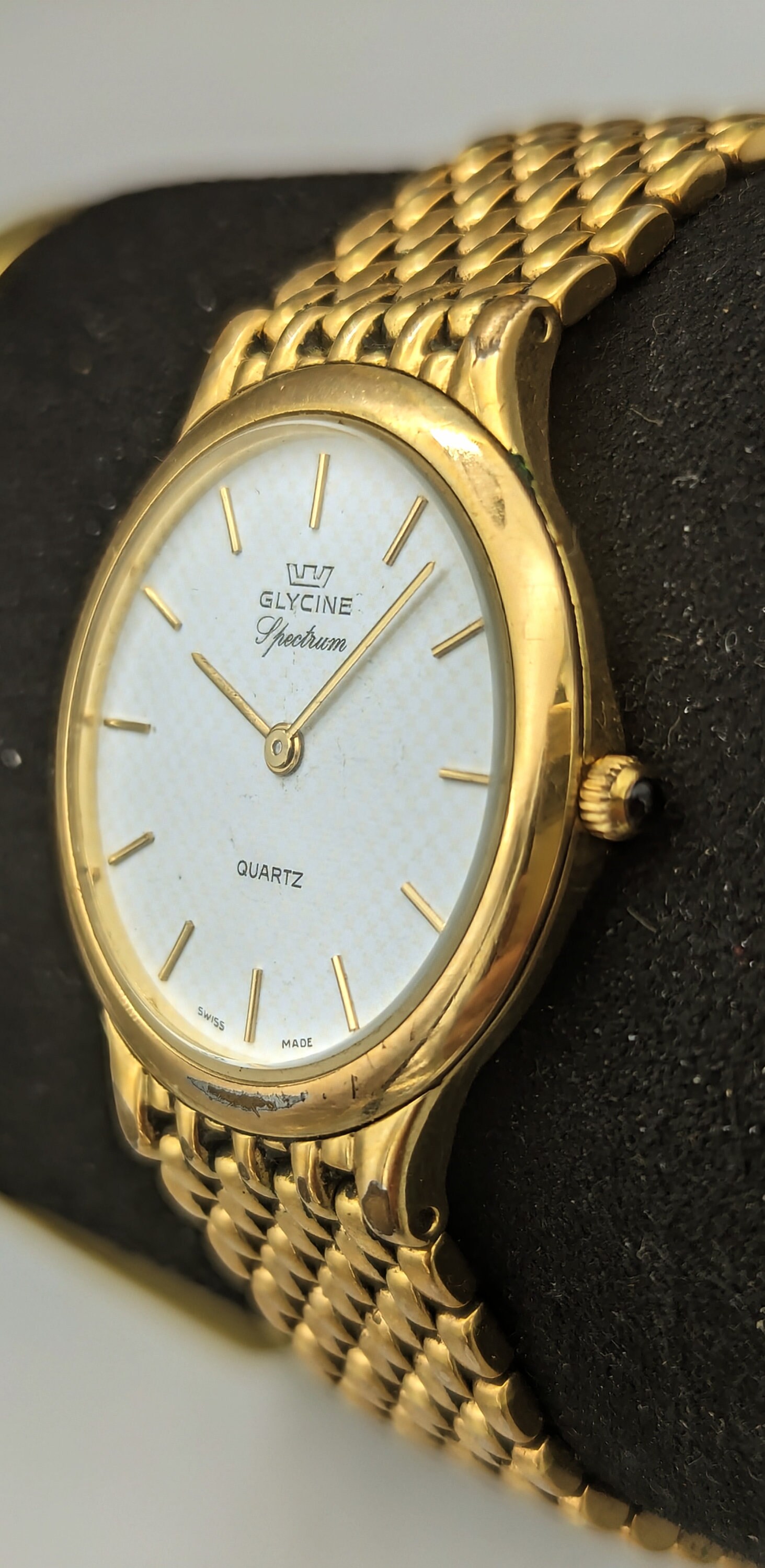 GLYCINE◇自動巻腕時計/アナログ/BLK/KHK/3863/GLYCINE