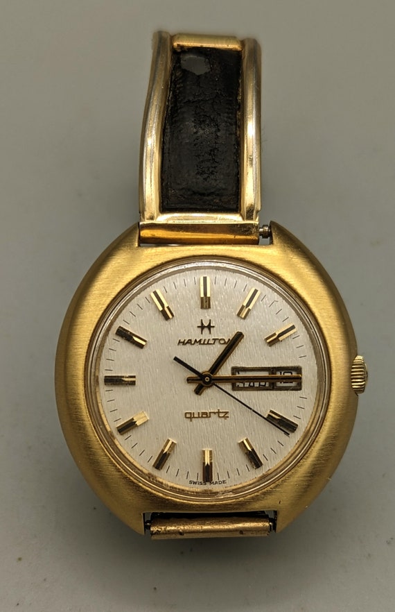 Vintage Hamilton Men's Swiss Quartz Watch w/Day/Da