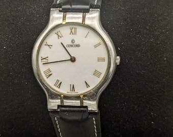 Men s Concord Saratoga 18k Steel 30mm Quartz 15.14.247 1 Watch Etsy Canada