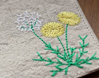 Machine Embroidery Pattern, Dandelion Embroidery, Wild Flower Pattern, 4"x4" hoop size, Instant download