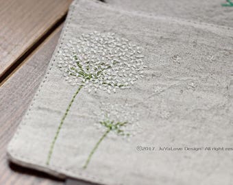 Machine Embroidery Pattern, Dandelion Embroidery, Wild Flower Embroidery, 4"x4" hoop size, Instant download