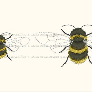Machine Embroidery Pattern, Bumble Bee Pattern, Bee Embroidery Pattern ...