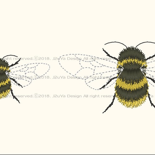 Machine Embroidery Pattern Bumble Bee Pattern Bee Embroidery - Etsy