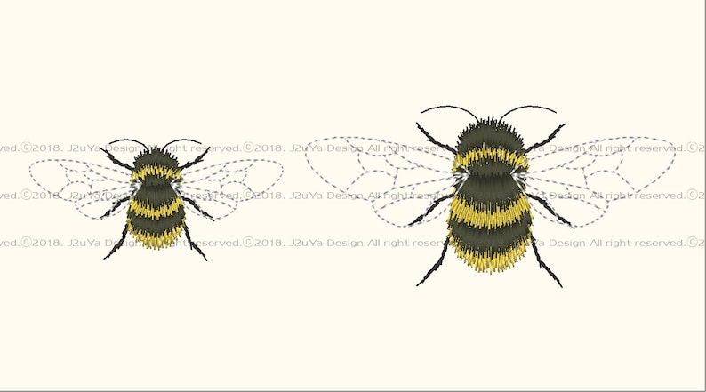 Machine Embroidery Pattern Bumble Bee Pattern Bee Embroidery - Etsy