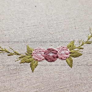 Padrão de bordado à máquina, bordado de meia guirlanda, bordado de flores silvestres, bordado de flores de casamento, tamanho de bastidor 5 "x 7", download instantâneo