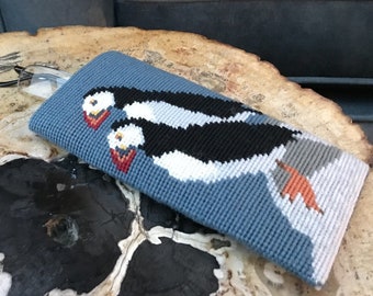 Appletons Puffins Spectacle Case Tapestry Kit Designed by Cleopatra’s Needle