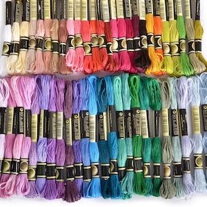 Full Set of 447 Skeins x CXC Embroidery Thread (8m each) Newest batch "2 label" various colours matches DMC numbers