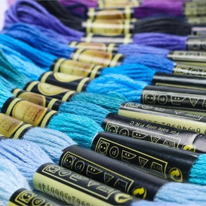 CXC Individual Embroidery Thread Skeins (8m) pick your colours all 447 colours available matches DMC Floss - Newest batch "2 label"