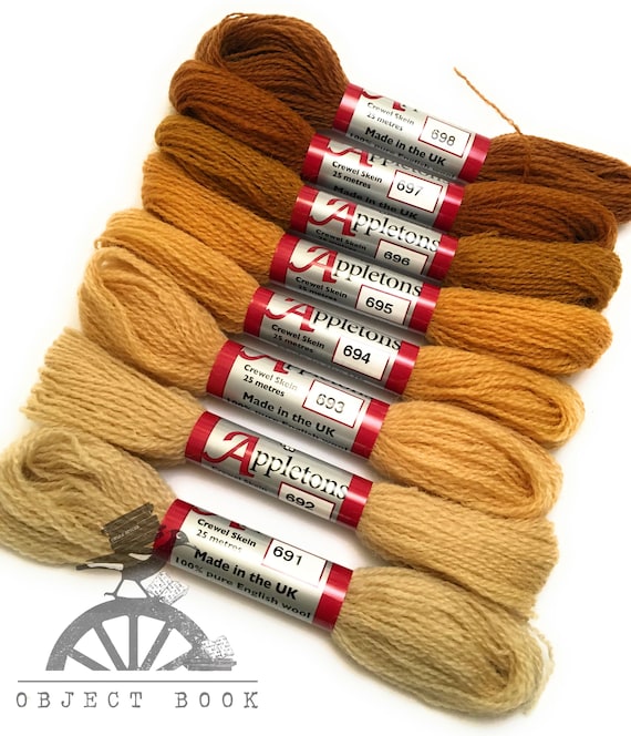 Honeysuckle Yellow Set of Appletons Wool Skeins Range No. 690 691 697 Crewel 2ply or Tapestry 4ply Yarn Etsy Canada