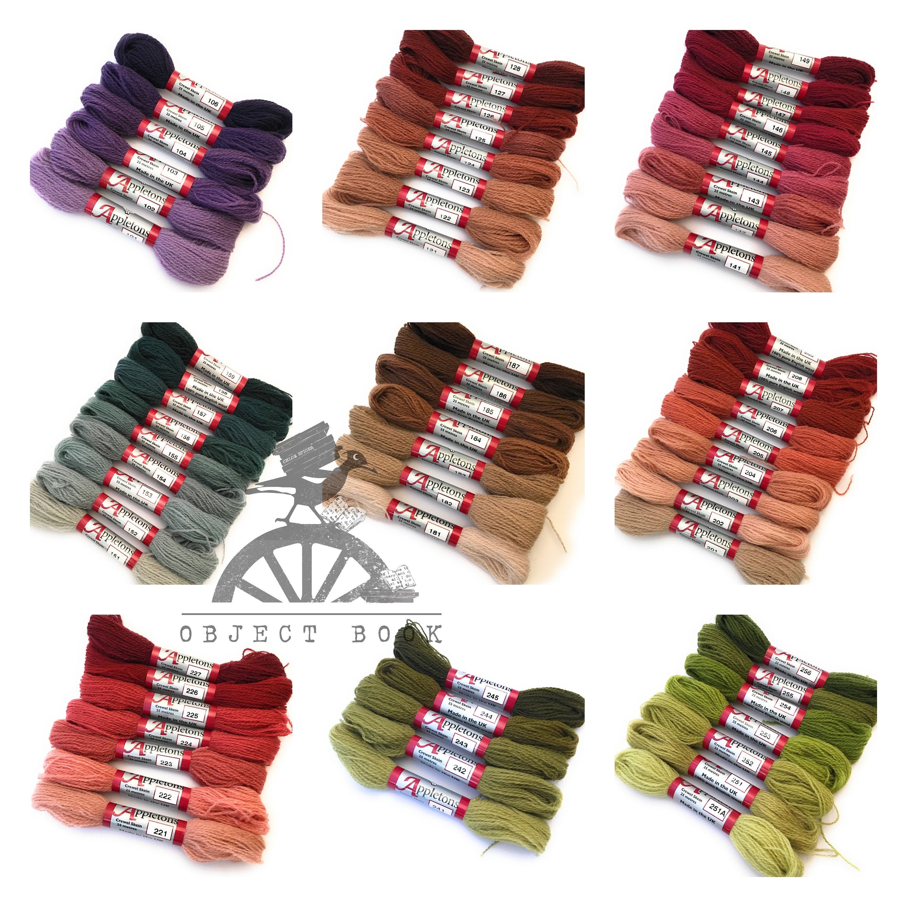 Complete Set of Appletons Crewel Wool 2ply Yarn Skeins One - Etsy Australia