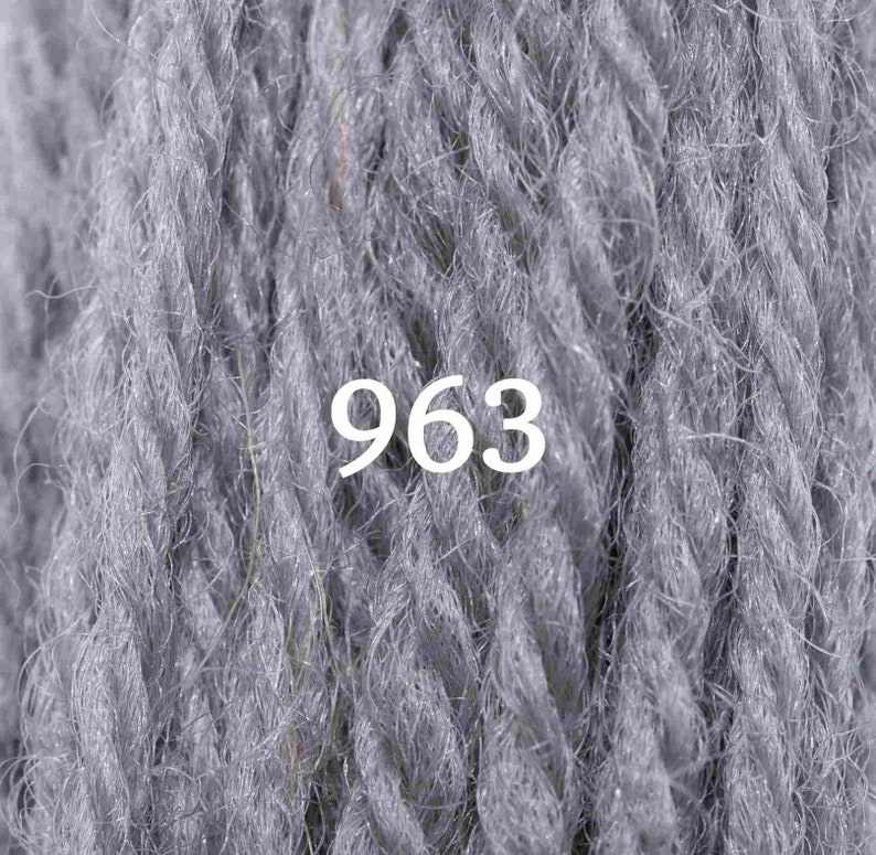 Iron Grey Set of Appletons Wool Skeins Range No. 960 961 968 Crewel 2ply or Tapestry 4ply yarn 963