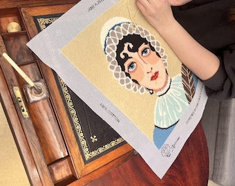 Jane Austen Tapestry Needlepoint Kit Appletons 100% Wool Yarn Designed by Emily Peacock