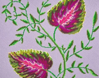 A Fine Vine Tapestry Needlepoint Kit Appletons 100% Wool Yarn: Lavender Botanical design